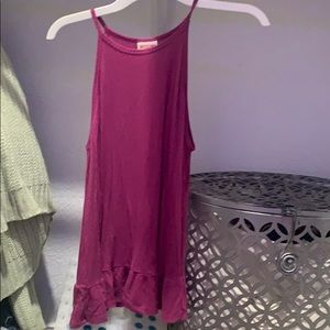 wine colored tank top
